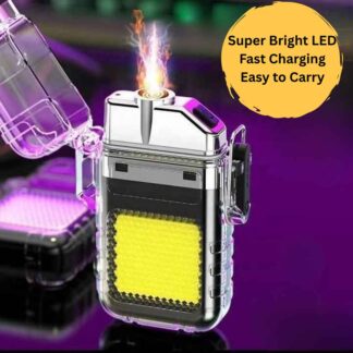 Rechargeable multifunctional keychain light, electric wire lighter, portable light, windproof lighter