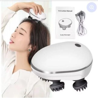 Smart Scalp Massager with Red Light - Electric, Portable, Waterproof Head Massager for Hair Growth