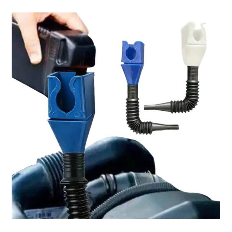 1 Pcs Automotive Funnel Oil Change, Retractable Auto Fuel Funnel Clip On Bottles, Car Flexible Draining Tool Snap Funnel