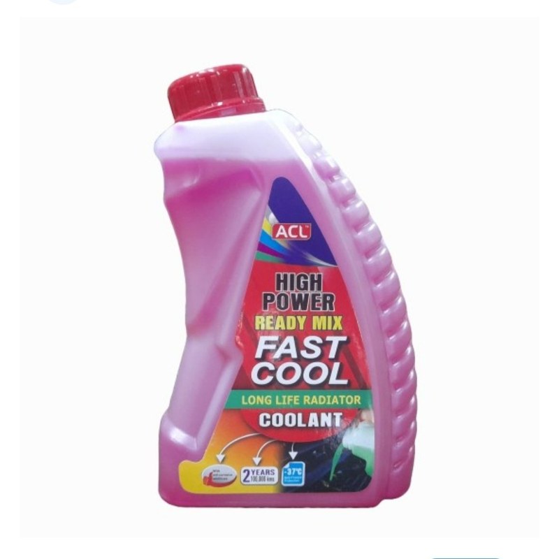 LONG LIFE RADIATOR COOLANT ACL HIGH POWER READY MIX FAST COOL * With anti-corrosive * 2 YEARS 100,000Kms -37°C Anti-Freezer Protection 1Litre For Car & Vehicle C-WOM