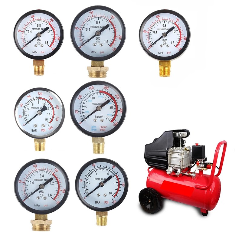 【Flash sale】 Air Compressor Pneumatic Hydraulic Fluid Pressure Y60 0-1.6Mpa 0-230PSI Pool Filter Water Pressure Gauge Meter