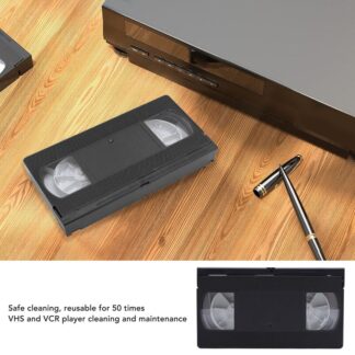 VCR Head Cleaner VCR VHS Head Cleaner Reusable Video Player Head Cleaning Tool Dry Technology No Fluid Required VHS Head Clean