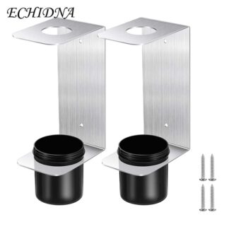 Aluminum Alloy Funnel Holder 2pcs Oil Funnel Holder Kit with Aluminum Alloy Brackets Removable Cups – Garage Workshop Organizer for Automotive Trailer Fluid Oil Filter Storage Rack
