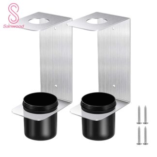 Aluminum Alloy Oil Funnel Bracket 2pcs Oil Funnel Holder Kit with Aluminum Alloy Brackets Removable Cups – Garage Workshop Organizer for Automotive Trailer Fluid Oil Filter Storage