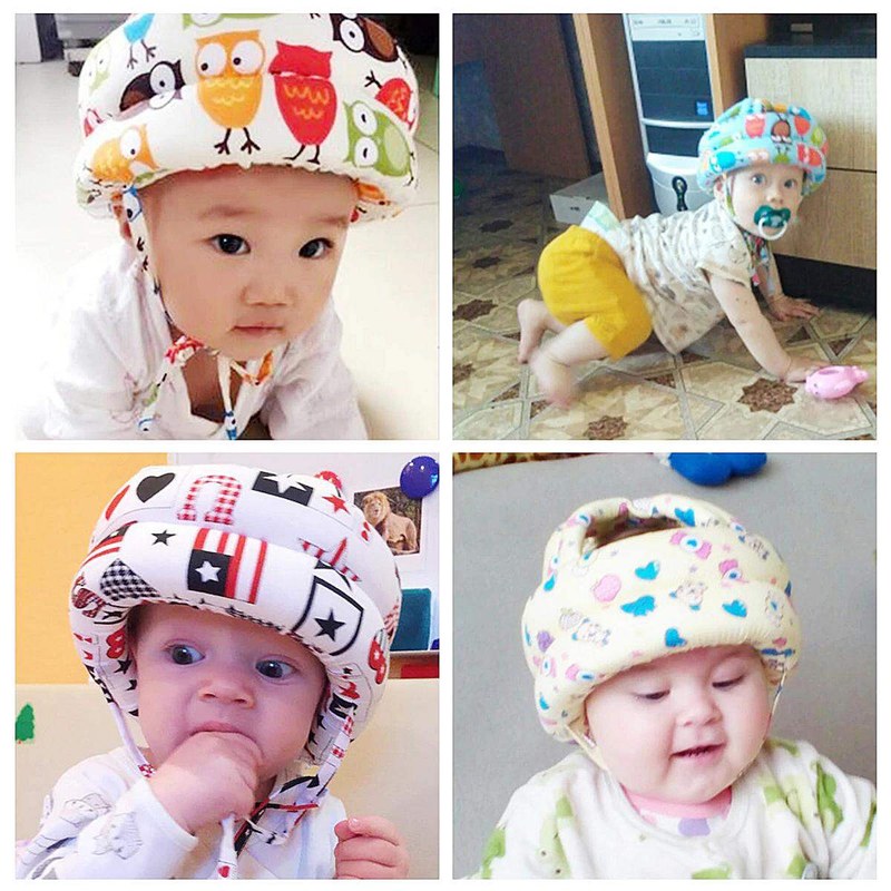 Toddler Walking Safety Helmet Head Protector Adjustable Baby Infant No Bumps Head Protector Cushion Bumper Bonnet Kids Anti-Fall Safety Cap Hat for Walking Crawling Playing, 6-36 M