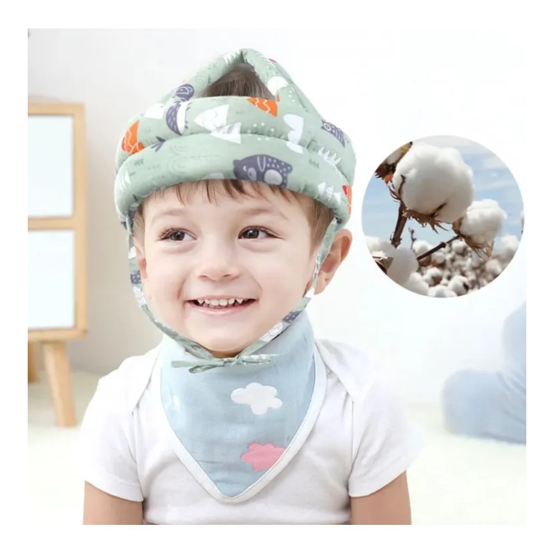 Comfortable Cotton Baby Safety Helmet for Learning to Walk