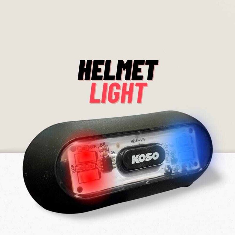 Helmet Light With USB Charging System And Velcro Strip. Safety Signal Light For More Visibility Motorcycle Helmet Tail Light