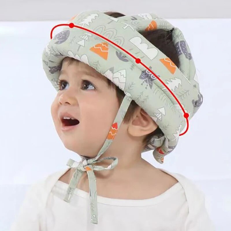 Baby Safety Helmet Baby Anti-Fall Headgear Head Protection Cap for Kids Adjustable Child Safety Soft Helmet - Xaey