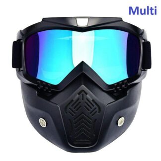Modular Motorcycle Bike Riding Helmet. Helmet Face Cover -Reflective Multi or Mercury Glass for Biker.