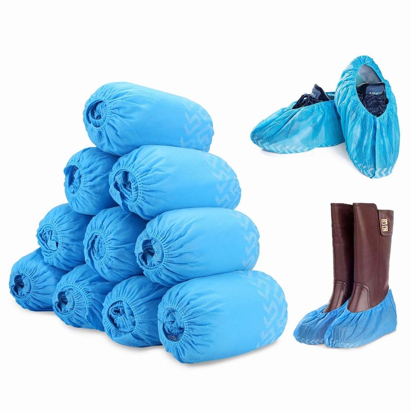 Disposable Shoe Covers for Rain - 100P, 1pkt cs Indoor Shoe Covers Disposable Non Slip Rain Shoe Covers Waterproof Booties for Shoes Covers - Boot Cover Waterproof Shoe Covers Rain