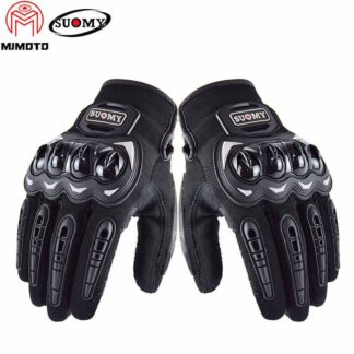 Suomy Shockproof Winter Breathable Mesh Motorcycle Racing Gloves Touch Screen Off Road Motorbike Riding Gloves - Black