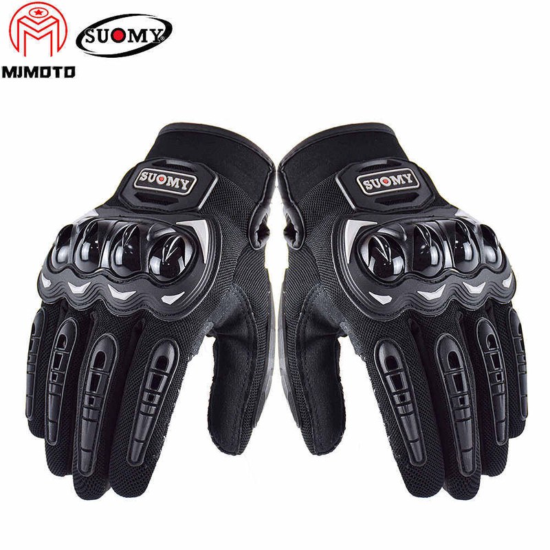 Suomy Shockproof Winter Breathable Mesh Motorcycle Racing Gloves Touch Screen Off Road Motorbike Riding Gloves - Black