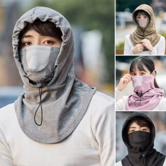 Men & Women Hoodie Mask – Neck Warmer, Face Mask, and Scarf for Cycling, Running, Skiing & Motorcycling