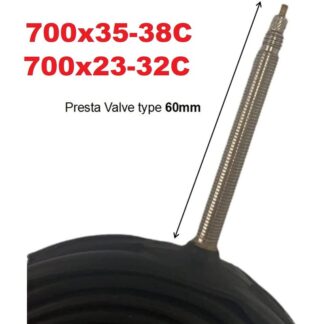 700cx23-32C Road Bike Replacement Inner Tubes Presta/Non Presta Valve 60/48mm for Road Bikes with Tire Size of 700c x 18,20, 23, and 32c
