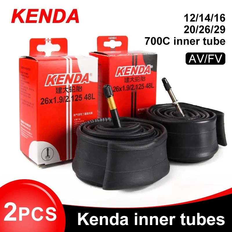 2PCS KENDA Bicycle Inner Tube 20/26/27.5/29/700c/23C Schrader Presta Butyl MTB Road Bike Tube Inner Tyre Bicycle Parts