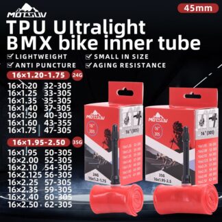 MOTSUV Bicycle TPU Inner Tube Camera Tyre Cycling “305 16” 16x1.2-1.75 1.95-2.5 16 Inch 32-62-305 2.25 Tire BMX Bike Pneu Parts
