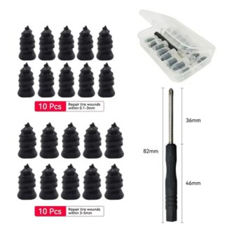 21-10PCS Vacuum Car Tyre Repair  Nail Set Universal Tire Screw Tubeless Repair Tools Accessories Kit for Motorcycle Truck